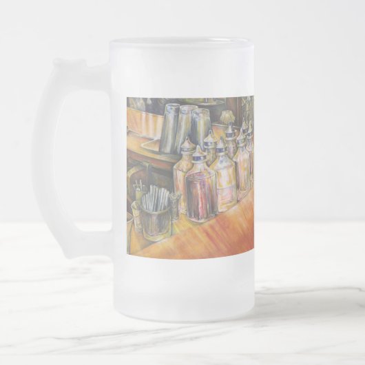Ideografie van Golden Light Matglas Bierpul (Links)