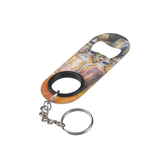 Ideografie van Golden Light Mini Flessenopener (Achterkant Gekanteld)