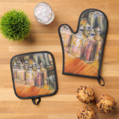 Ideografie van Golden Light. Ovenwant & Pannenlap Set (Top down)