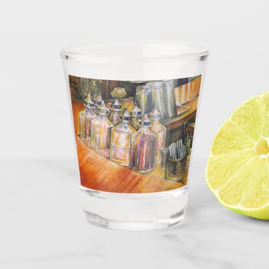 Ideografie van Golden Light Shot Glas (Voorkant)