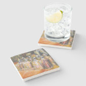 Ideografie van Golden Light Stenen Onderzetter (Zijkant)