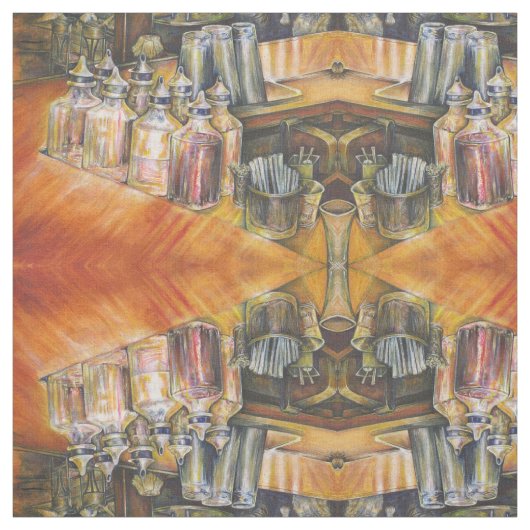Ideografie van Golden Light Stof (Swatch)