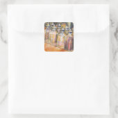 Ideografie van Golden Light Vierkante Sticker (Tas)