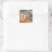 Ideografie van Golden Light Vierkante Sticker (Tas)