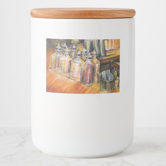 Ideografie van Golden Light Voedselcontainer Etiket (Voorkant)