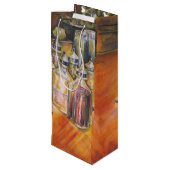 Ideografie van Golden Light Wijn Cadeautas (Achterkant Gekanteld)