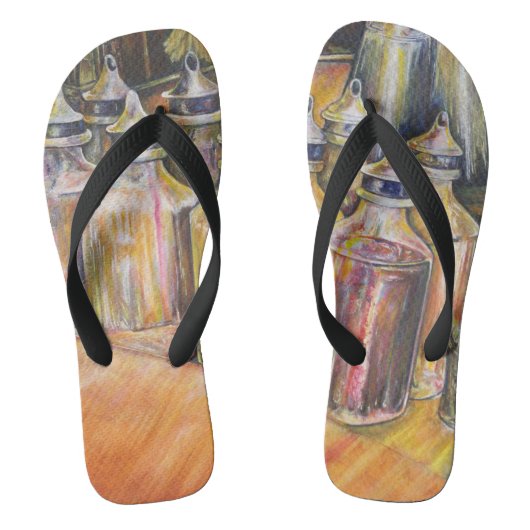 Ideografie van het Gouden Licht Teenslippers (Voetbed)