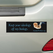 Ideologie tegen biologie bumpersticker (Op auto)