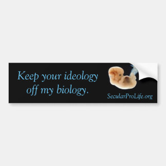 Ideologie tegen biologie bumpersticker