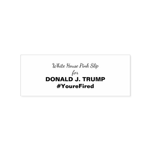 Ides van Trump Witte Huis Roze Slip Trump Resist Rubberstempel (Gestempeld)