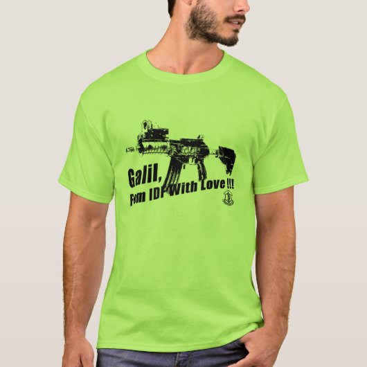 IDF Galil Automatisch Pistool T-shirt (Voorkant)