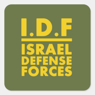 IDF Israel Defence Forces2 - ENG - FULL Vierkante Sticker