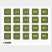 IDF sinds 1948. Vierkante Sticker (Vel)