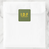IDF sinds 1948. Vierkante Sticker (Tas)