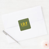 IDF sinds 1948. Vierkante Sticker (Envelop)