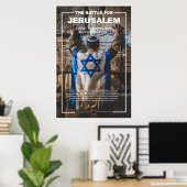 IDF Soldaat bij de Westerne Muur Poster (Thuiskantoor)