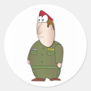 IDF Soldaat Ronde Sticker