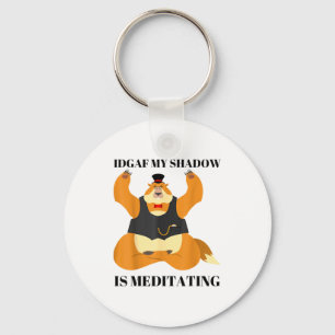 Idgaf Mijn Schaduw Mediteert Grappige Groundhog Da Sleutelhanger