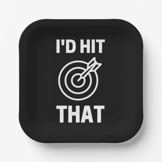 I'd'hit that funny dart lovers player playing papieren bordje (Voorkant)