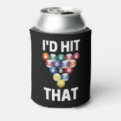 I'd'hit that funny pool ball game player lovers blikjeskoeler (Blikje Achterkant)