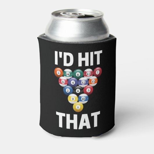 I'd'hit that funny pool ball game player lovers blikjeskoeler (Blikje Achterkant)