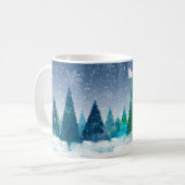 Idillyc Serene Whimsical Magical Snow Landscape Koffiemok (Voorkant links)
