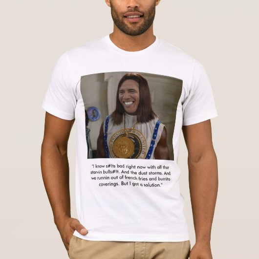 Idiocracy Obama T-shirt (Voorkant)