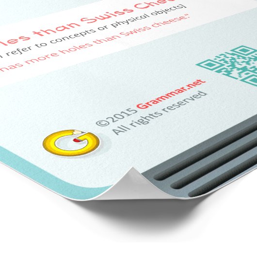 Idiomen met een nationale draai poster (Hoek)