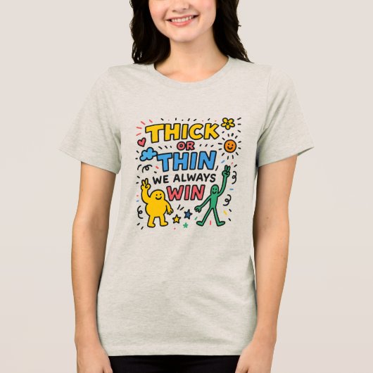 Idiomen van aanmoediging Tri-Blend shirt (Voorkant)