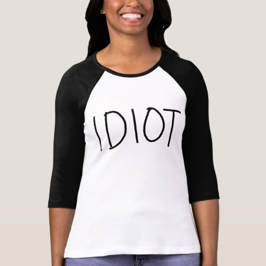 Idioot Baseball T-shirt (Voorkant)