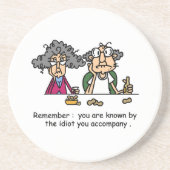 Idioot Company Zandsteen Onderzetter (Voorkant)