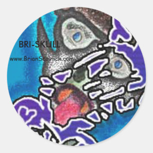 idioot ronde sticker