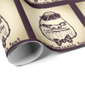 idioot troll gezicht grappige cartoon aanpasbaar cadeaupapier (Rol Hoek)