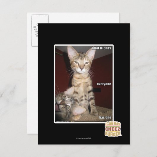 Idioot Vrienden Briefkaart (Voorkant / Achterkant)