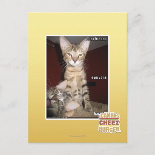 Idioot Vrienden Briefkaart (Voorkant)