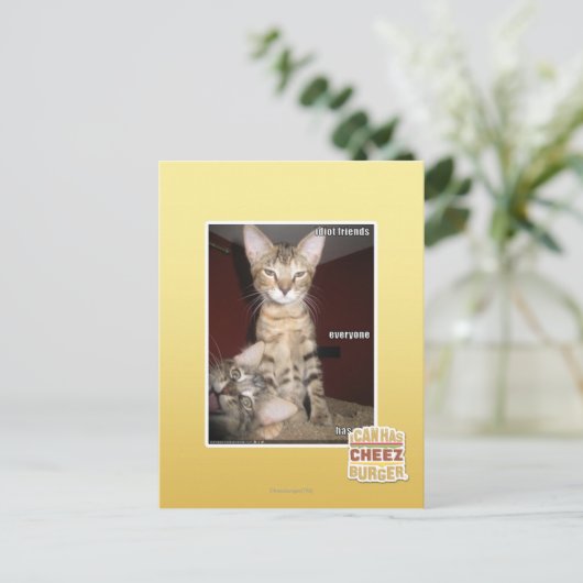 Idioot Vrienden Briefkaart (Staand voorkant)