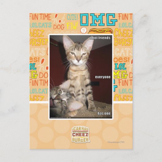 Idioot Vrienden Briefkaart (Voorkant)