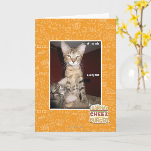 Idioot Vrienden Kaart (Gele Bloem)