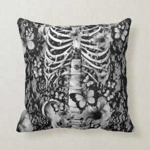 Idiopathische idioot florale lace skeleton kussen