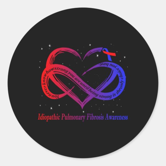 Idiopathische pulmonaire fibrosesurft ronde sticker (Voorkant)