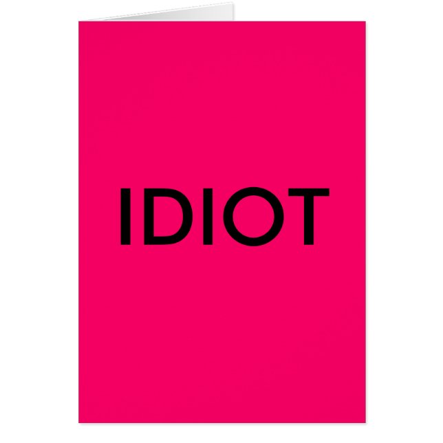 IDIOT (Voorkant)