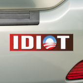 Idiot Bumpersticker (Op auto)