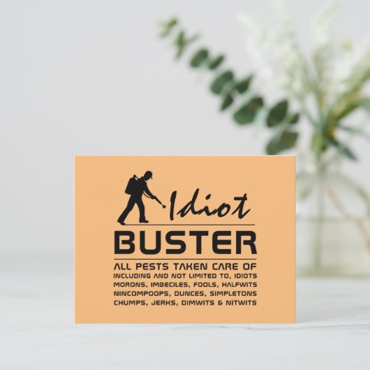 Idiot Buster Briefkaart (Staand voorkant)