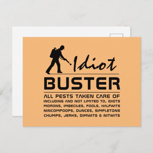 Idiot Buster Briefkaart (Voorkant / Achterkant)