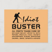 Idiot Buster Briefkaart (Voorkant)