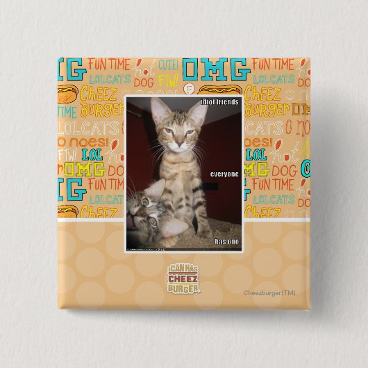 Idiot Friends Vierkante Button 5,1 Cm (Voorkant)