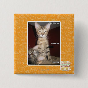 Idiot Friends Vierkante Button 5,1 Cm