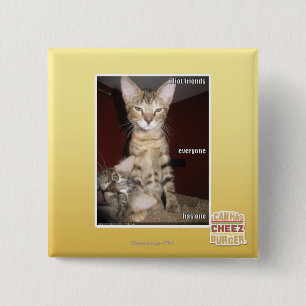 Idiot Friends Vierkante Button 5,1 Cm