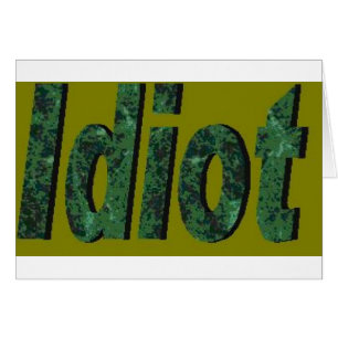 "Idiot" Groen gestileerd ontwerp