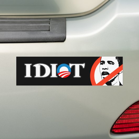 Idiot Obama Bumpersticker (Op auto)